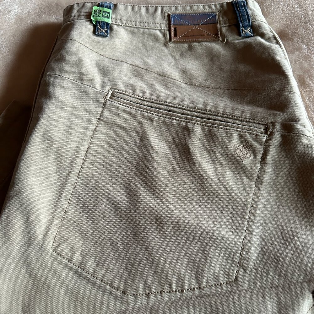 Rocawear Vintage 90s Y2K Khaki 100% Cotton Canvas Shorts Men's Size 42' x 15" - Picture 4 of 16
